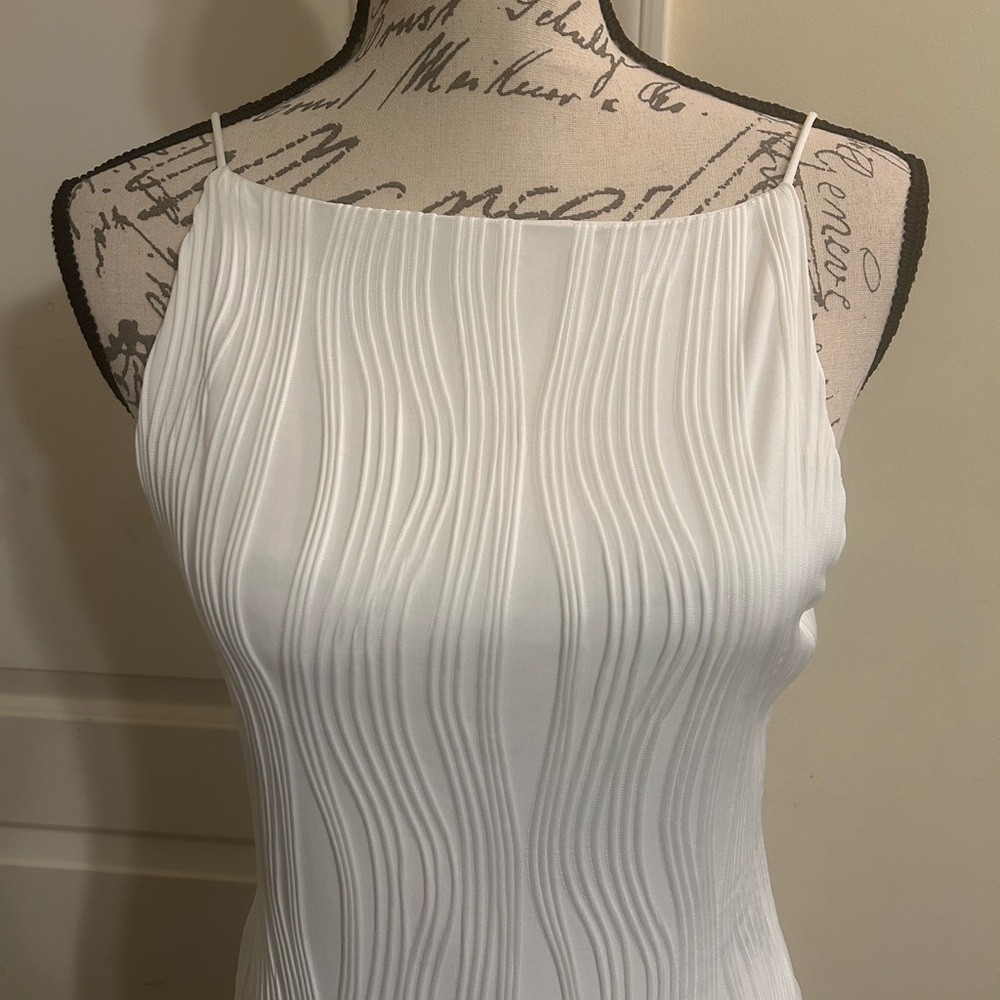 White Ribbed Bodycon Mini Dress - Picture 3 of 7